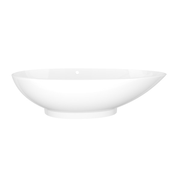Napoli LH 74-3/4" X 33-1/4" Freestanding Soaking Bathtub with Overflow Hole - Standard White | Model Number: NAP-N-LH-SW-OF