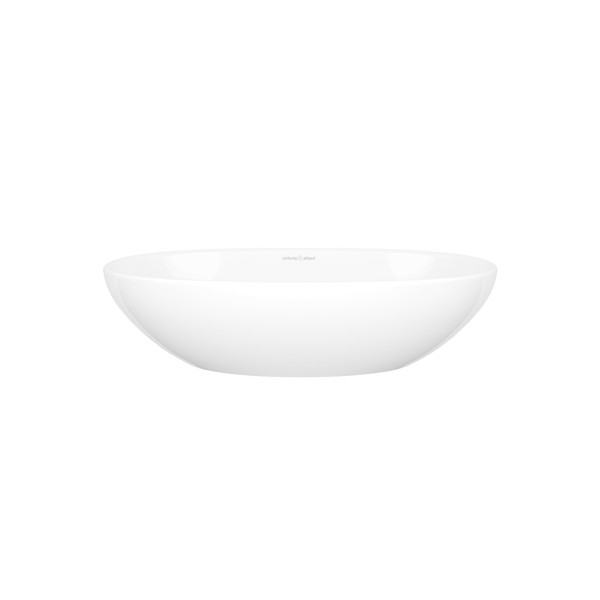 Barcelona 19" x 12" Oval Vessel Lavatory Sink - Standard White (Gloss) | Model Number: VB-BAR-48-NO