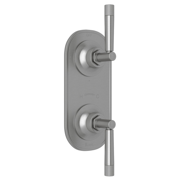 Graceline 1/2 Inch Thermostatic and Diverter Control Trim - Gun Metal with Metal Lever Handle | Model Number: MB2090LMGM - Product Knockout