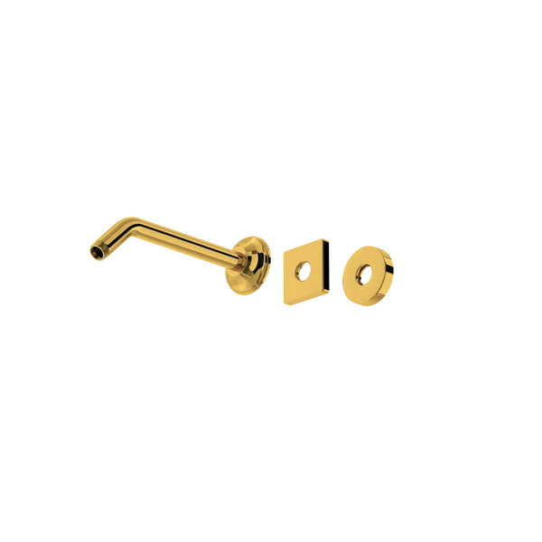 9" Reach Wall Mount Shower Arm - Unlacquered Brass | Model Number: 1440/8ULB