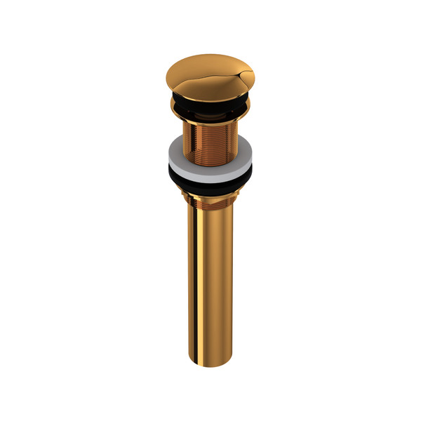 Non-Slotted Touch Seal Dome Drain with 6 Inch Tailpiece - Italian Brass | Model Number: 5445IB - Product Knockout