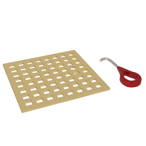 Matrix Decorative Drain Cover - Unlacquered Brass | Model Number: DC3143ULB