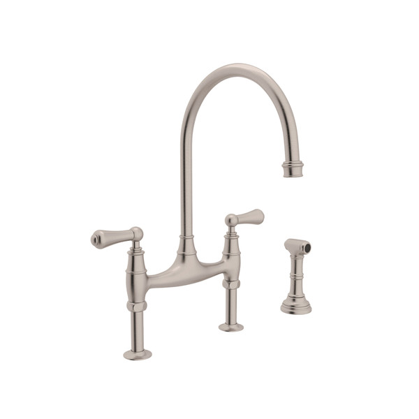 Perrin & Rowe Georgian Era Bridge Kitchen Faucet with Sidespray 