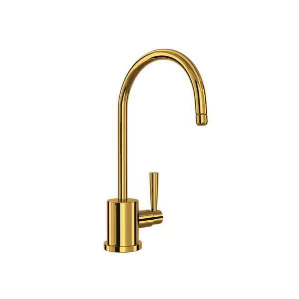 Holborn C-Spout Filter Faucet - Unlacquered Brass with Metal Lever Handle | Model Number: U.1601L-ULB-2 - Product Knockout