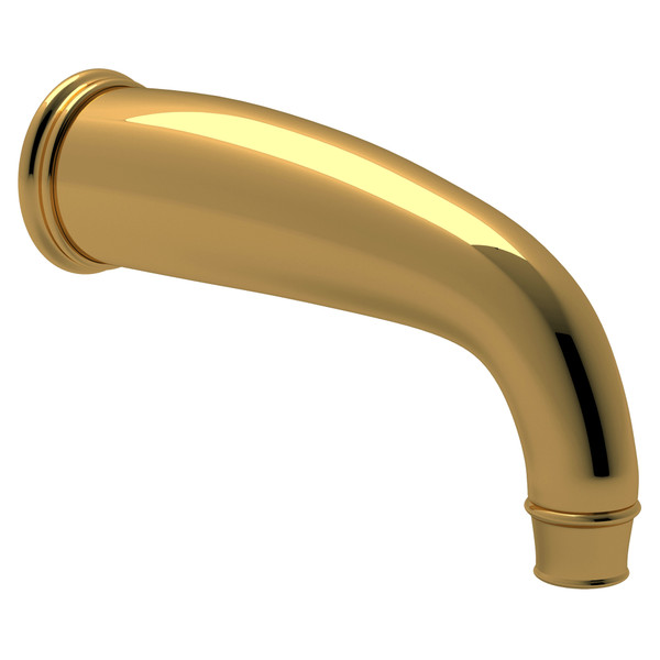 Georgian Era™ Wall Mount Tub Spout With C-Spout - Unlacquered Brass | Model Number: U.3605ULB