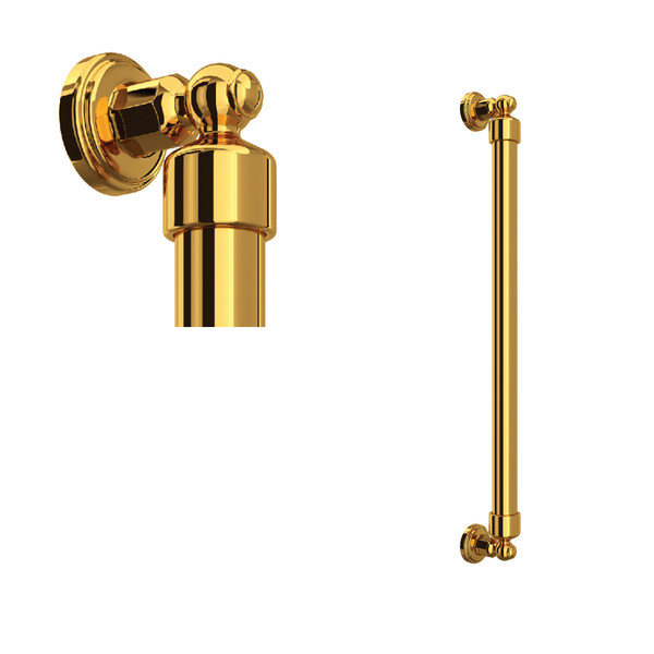 21 3/4 Inch Decorative Grab Bar - Unlacquered Brass | Model Number: U.6907ULB - Product Knockout