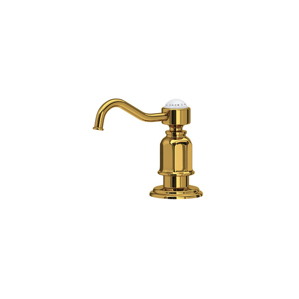 Traditional Deck Mount Soap Dispenser - Unlacquered Brass | Model Number: U.6995ULB