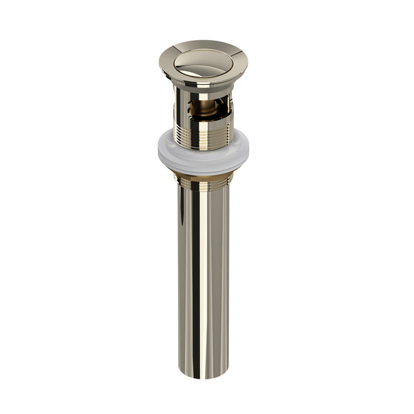 Lavatory Push Drain With Overflow - Polished Nickel | Model Number: 0127DOFPN