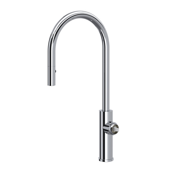 Eclissi Pull-Down Kitchen Faucet with C-Spout Less Handle - Polished Chrome | Model Number: EC55D1APC - Product Knockout