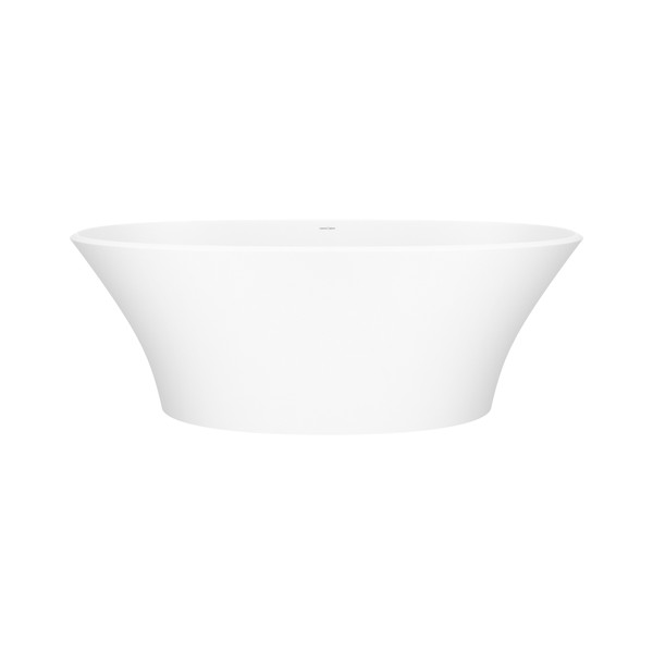 Ionian 67 Inch x 31-3/4 Inch Freestanding Soaking Bathtub with No Overflow - Matte White | Model Number: INNM-N-SM-NO - Product Knockout