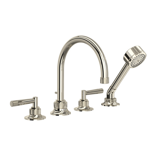 Graceline® 4-Hole Deck Mount Tub Filler - Polished Nickel | Model Number: MB06D4LMPN