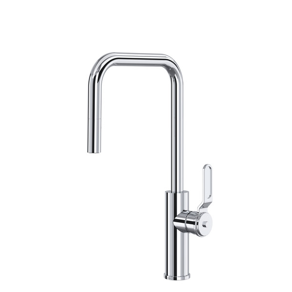 Myrina Pull-Down Kitchen Faucet with U-Spout - Polished Chrome | Model Number: MY56D1LMAPC - Product Knockout