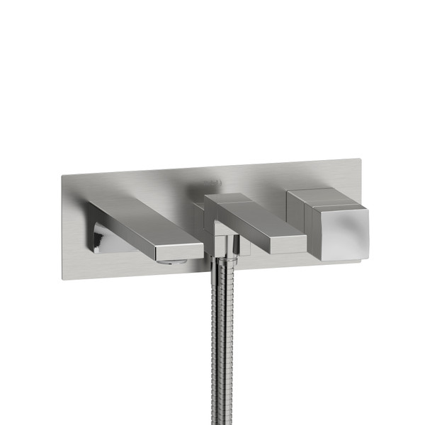 Reflet Wall Mount Tub Filler - Brushed Chrome | Model Number: RF21BC - Product Knockout