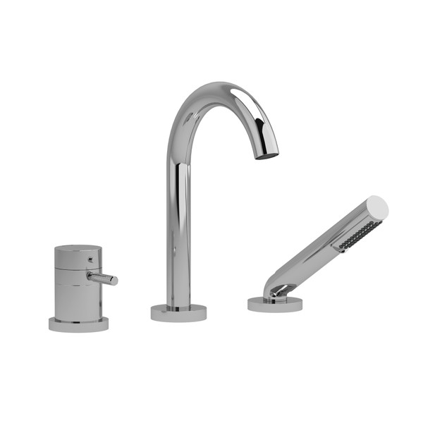 Riu 3-Hole Deck Mount Tub Filler - Chrome | Model Number: RU19KNC - Product Knockout