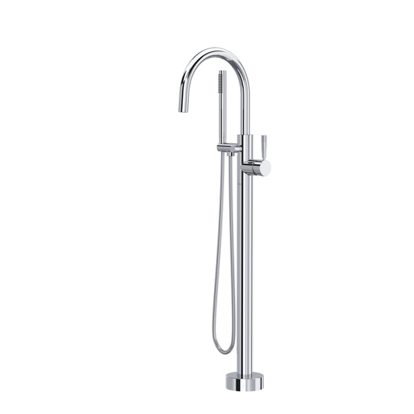 DISCONTINUED Graceline® Single Hole Floor Mount Tub Filler Trim - Polished Chrome | Model Number: TMB06F1LMAPC