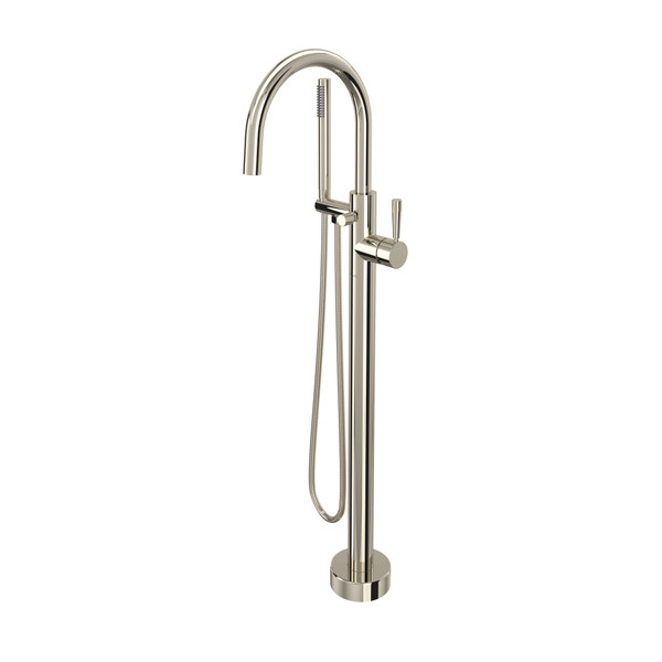 DISCONTINUED Graceline® Single Hole Floor Mount Tub Filler Trim - Polished Nickel | Model Number: TMB06F1LMPN