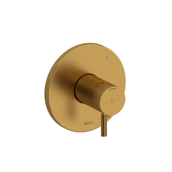 Riu 1/2 Inch Thermostatic & Pressure Balance Trim with 5 Functions - Brushed Gold | Model Number: TRUTM45KNBG - Product Knockout