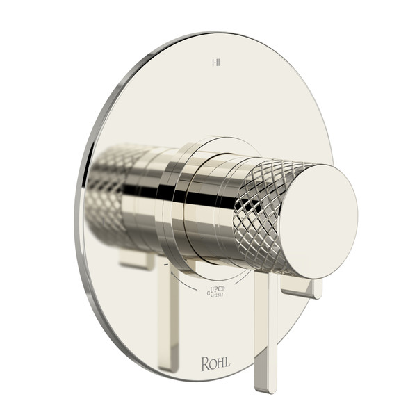 Tenerife 1/2 Inch Thermostatic & Pressure Balance Trim with 3 Functions - Polished Nickel | Model Number: TTE23W1LMPN - Product Knockout