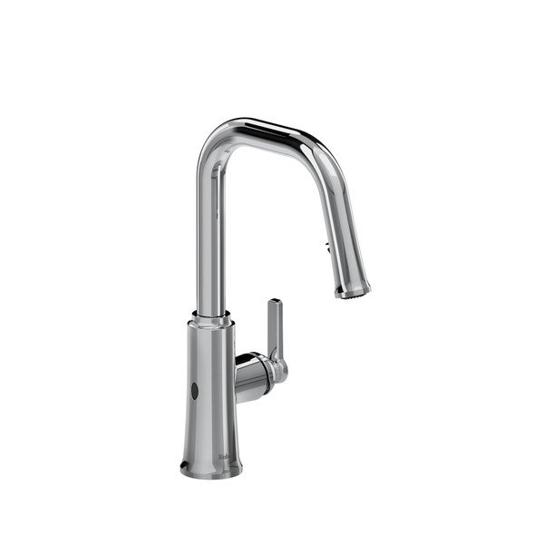 Trattoria Pull-Down Touchless Kitchen Faucet with U-Spout - Chrome | Model Number: TTSQ111C - Product Knockout