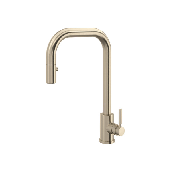 Holborn Pull-Down Kitchen Faucet with U-Spout - Satin Nickel | Model Number: U.4046L-STN-2 - Product Knockout