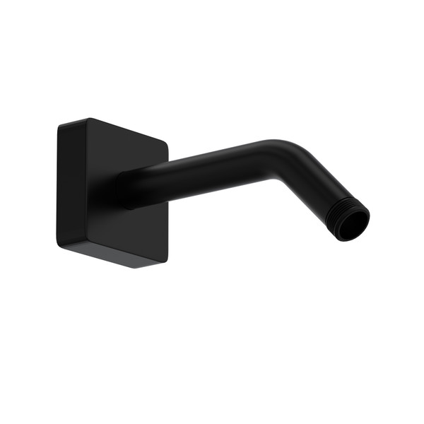 7" Reach Wall Mount Shower Arm With Square Escutcheon - Matte Black | Model Number: 1442/6MB