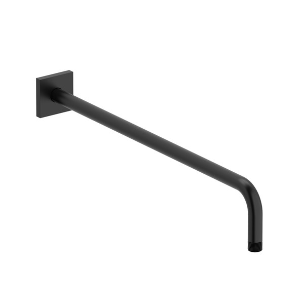 20 Inch Wall Mount Shower Arm With Square Escutcheon  - Black | Model Number: 533BK - Product Knockout