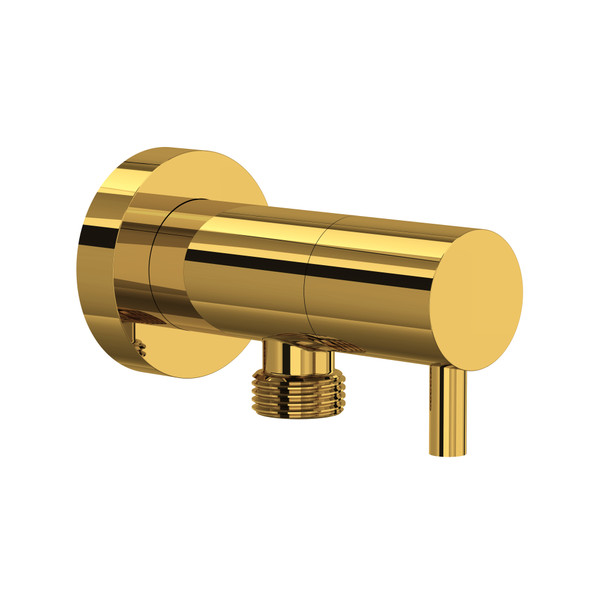 Handshower Outlet With Integrated Volume Control - Unlacquered Brass | Model Number: 0327WOULB - Product Knockout