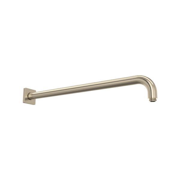 DISCONTINUED 20" Reach Wall Mount Shower Arm With Square Escutcheon - Satin Nickel | Model Number: 200227SASTN