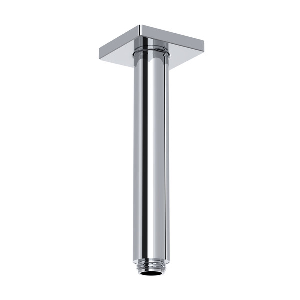 7" Reach Ceiling Mount Shower Arm With Square Escutcheon - Polished Chrome | Model Number: 70527SAAPC