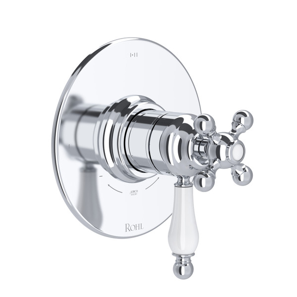 Arcana 1/2 Inch Thermostatic & Pressure Balance Trim with 3 Functions (Shared) with Lever Handle - Polished Chrome | Model Number: TAC23W1OPAPC - Product Knockout