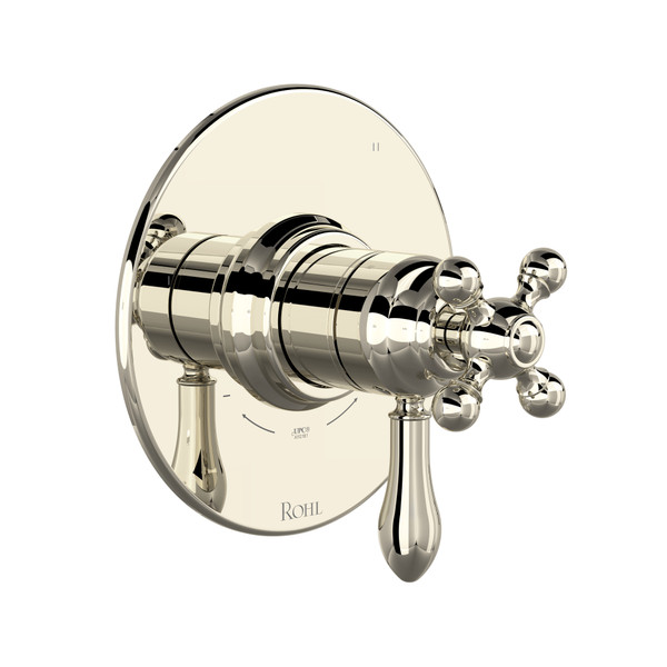Arcana 1/2 Inch Thermostatic & Pressure Balance Trim with 5 Functions (Shared) with Lever Handle - Polished Nickel | Model Number: TAC45W1LMPN - Product Knockout