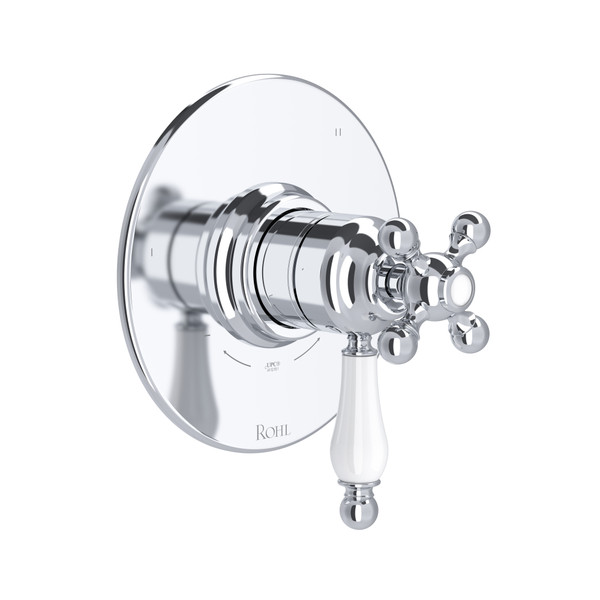 Arcana 1/2 Inch Thermostatic & Pressure Balance Trim with 5 Functions (Shared) with Lever Handle - Polished Chrome | Model Number: TAC45W1OPAPC - Product Knockout