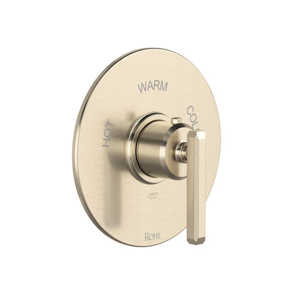 Apothecary 3/4" Thermostatic Trim without Volume Control with Lever Handle - Satin Nickel | Model Number: TAP13W1LMSTN