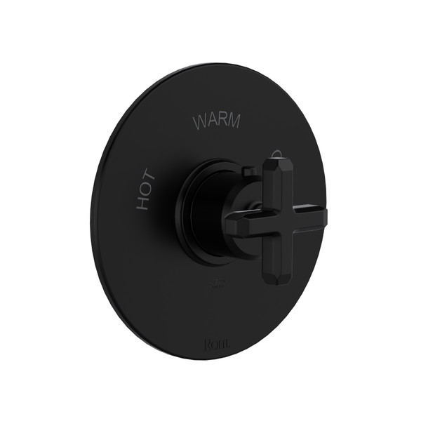 Apothecary™ 3/4" Thermostatic Trim Without Volume Control - Matte Black | Model Number: TAP13W1XMMB