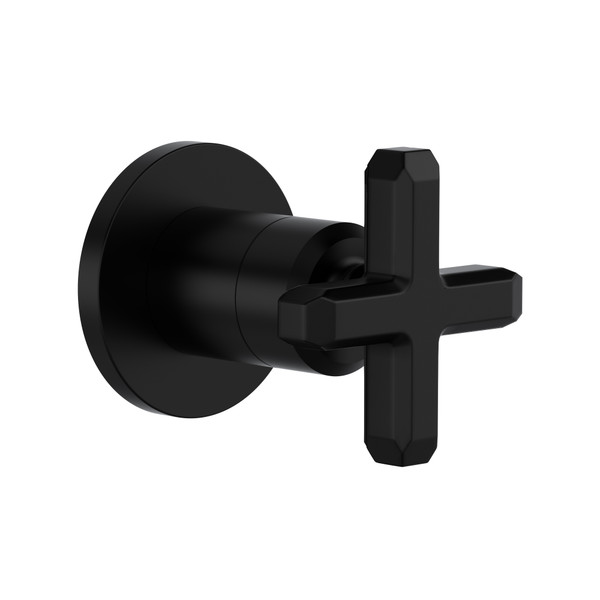 Apothecary Trim For Volume Control And Diverter with Cross Handle - Matte Black | Model Number: TAP18W1XMMB - Product Knockout