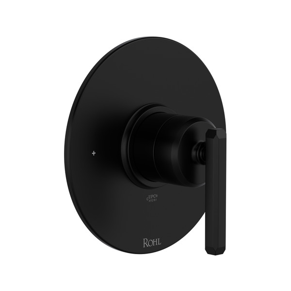 Apothecary 1/2 Inch Pressure Balance Trim with Lever Handle - Matte Black | Model Number: TAP51W1LMMB - Product Knockout