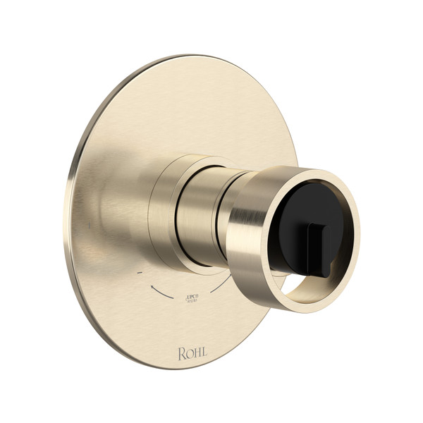 Eclissi™ 1/2" Therm & Pressure Balance Trim With 2 Functions - Satin Nickel/Matte Black | Model Number: TEC44W1IWSNB