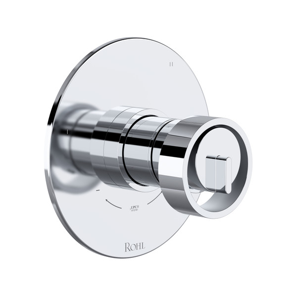 Eclissi 1/2 Inch Thermostatic & Pressure Balance Trim with 5 Functions (Shared) with Wheel Handle - Polished Chrome | Model Number: TEC45W1IWAPC - Product Knockout