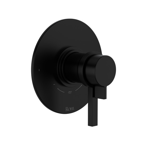 Lombardia 1/2 Inch Thermostatic & Pressure Balance Trim with 2 Functions (No Share) with Lever Handle - Matte Black | Model Number: TLB44W1LMMB - Product Knockout
