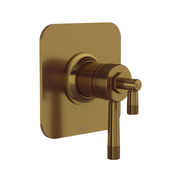 Graceline 1/2 Inch Thermostatic & Pressure Balance Trim with 2 Functions (No Share) with Lever Handle - French Brass | Model Number: TMB44W1LMFB - Product Knockout