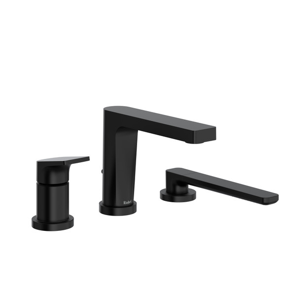 Ode™ 3-Hole Deck Mount Tub Filler Trim - Black | Model Number: TOD10BK