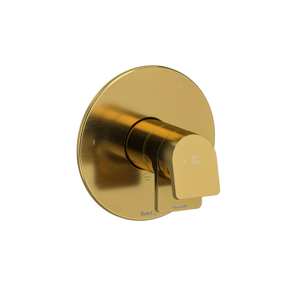 Ode 1/2 Inch Thermostatic & Pressure Balance Trim with 3 Functions (No Share) with Lever Handle - Brushed Gold | Model Number: TOD47BG - Product Knockout