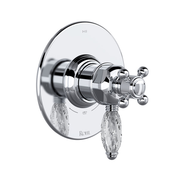 1/2 Inch Thermostatic & Pressure Balance Trim with 3 Functions (Shared) with Lever Handle - Polished Chrome | Model Number: TTD23W1LCAPC - Product Knockout