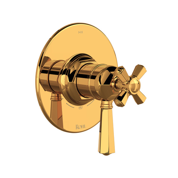 1/2 Inch Thermostatic & Pressure Balance Trim with 3 Functions (Shared) with Lever Handle - Italian Brass | Model Number: TTN23W1LMIB - Product Knockout