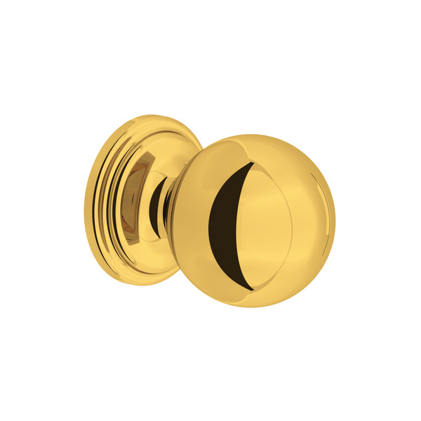 Small Rounded Drawer Pull Knobs - Set of 5 - Unlacquered Brass | Model Number: U.6561ULB