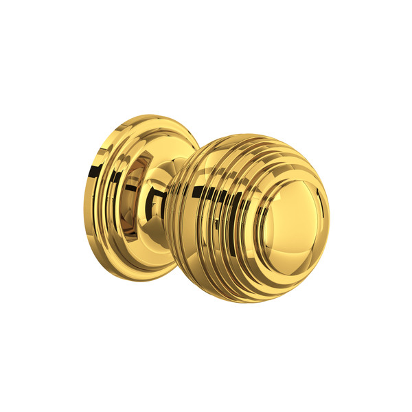 Small Contour Drawer Pull Knobs - Set of 5 - Unlacquered Brass | Model Number: U.6571ULB
