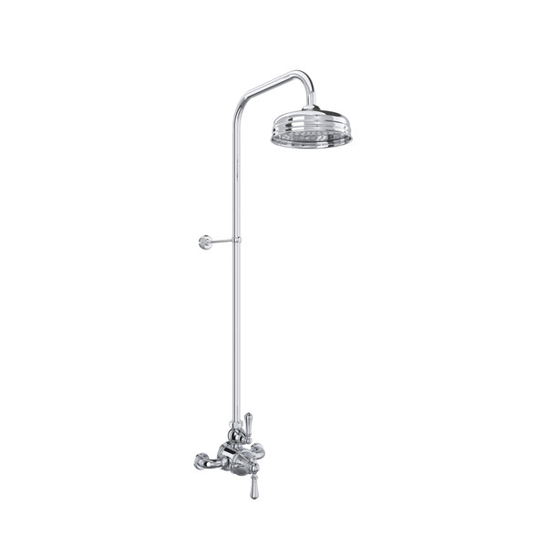 Georgian Era 3/4 Inch Exposed Wall Mount Thermostatic Shower System with Lever Handle - Polished Chrome | Model Number: U.GA19W2LS-APC - Product Knockout