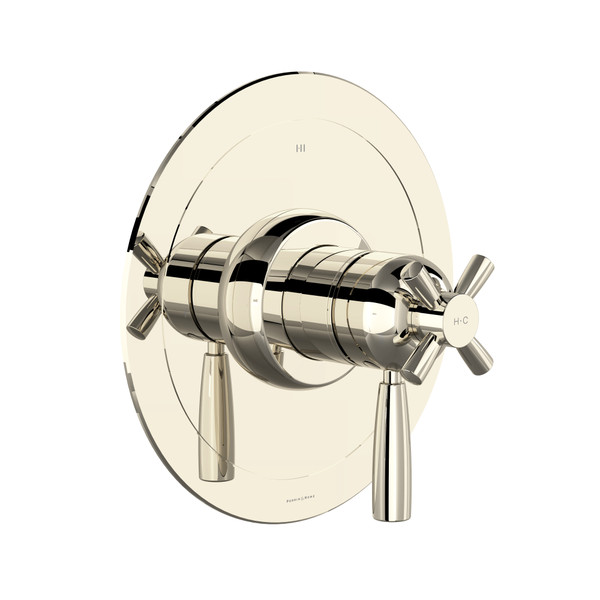 Holborn 1/2 Inch Thermostatic & Pressure Balance Trim with 3 Functions (Shared) with Lever Handle - Polished Nickel | Model Number: U.THB23W1LS-PN - Product Knockout