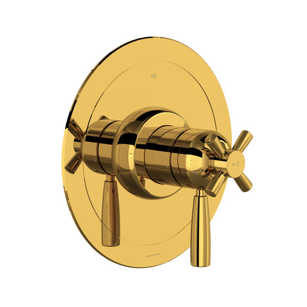 Holborn™ 1/2" Therm & Pressure Balance Trim With 3 Functions - Unlacquered Brass | Model Number: U.THB23W1LS-ULB