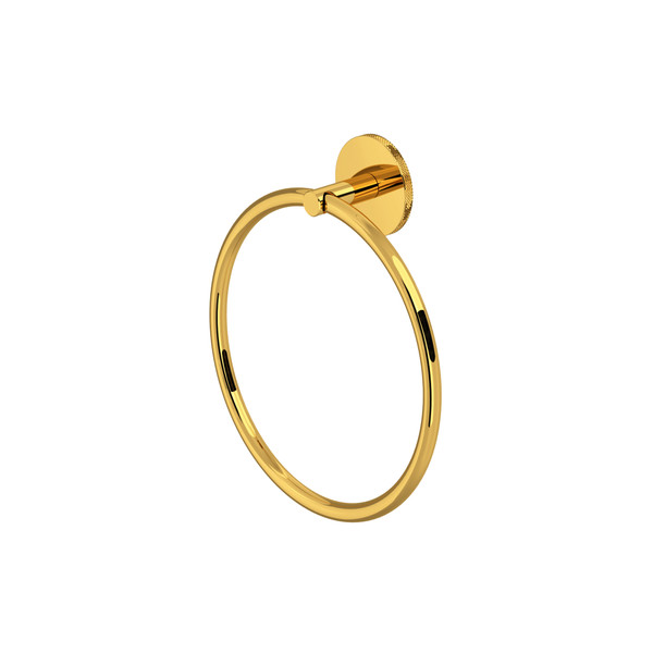 Amahle Towel Ring - Unlacquered Brass | Model Number: AM25WTRULB - Product Knockout